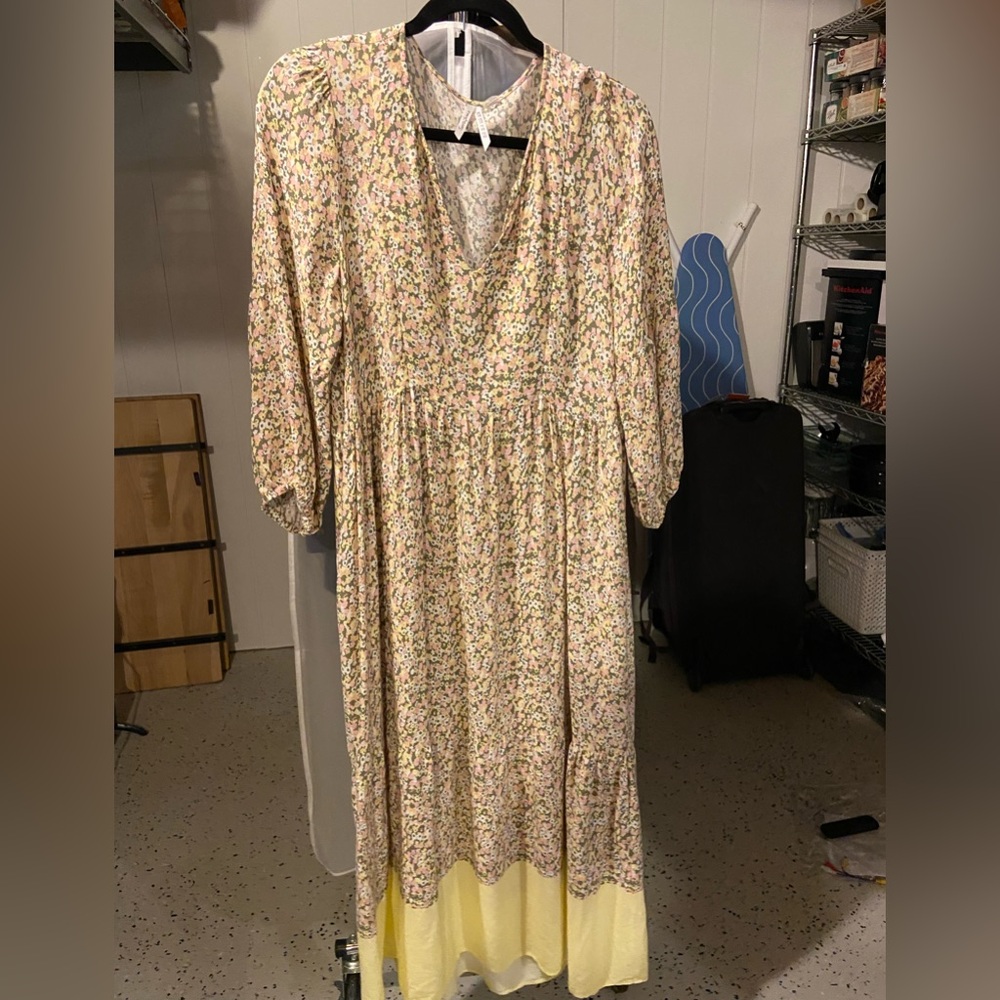 Seraphine Multicolor Floral Long Sleeve Maternity Dress